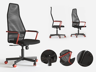 E-Sports Chair IKEA Office Chair Mesh Chair Desk Chair Armchair HUVUDSPELARE Hu Fospe E-Sports Chair Simple 3d model