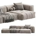 Light Luxury Multiplayer Sofa Collection 3d model