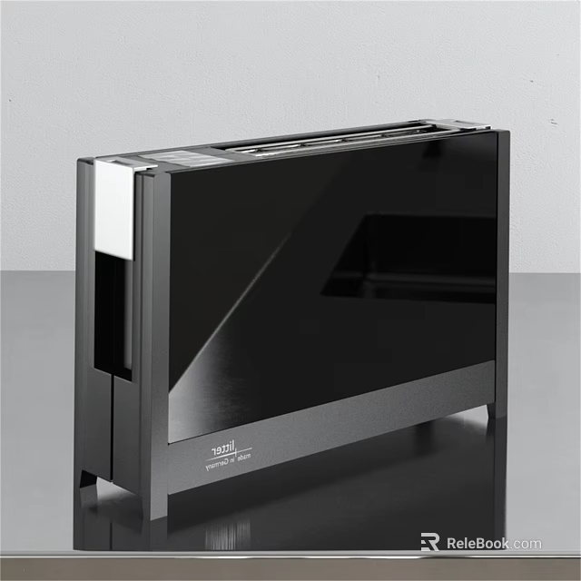 Sleek Modern Black Kitchen Appliance With Smooth Surface And Contemporary Design 3d model 