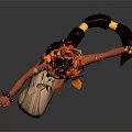 Dancing Girl Character In Orange Top White Pants With Colorful Hair Decorations