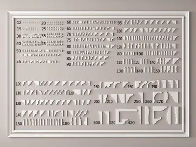 Gypsum Cornice Various Decorative Designs And Different Size Options For Interior Decoration 3d model