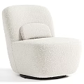 Beige Fluffy Accent Chair With Cushion And Multiple Color Options In Modern Design