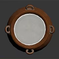 Handcrafted Brown Decorative Furniture With Textured Surface And Three Handles For Indoor Decor