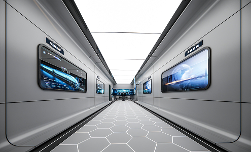 Modern Exhibition Hall Science and Technology Exhibition Hall 3d model