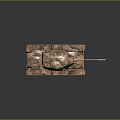 Detailed Military Tank Model With Camouflage Paint Gun Barrel Tracks And Reflective Surface