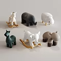 Cute Animal Shaped Kids Chair With Soft Plush Material And Wooden Base