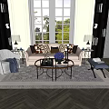 Beige Sofa and Glass Coffee Table Set with Decorative Pillows Gold Frame and Natural Light