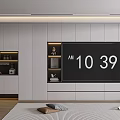 Modern TV Stand Design With White Cabinets TV And Decorative Shelves
