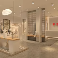Elegant Modern Clothing Store Interior Featuring Fashion Apparel Display And Decorative Plants