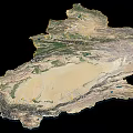Detailed Afghanistan Satellite Map With Topographic Terrain And Geographic Features