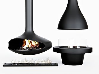 Nordic fireplace hanging stove fireplace floor-to-ceiling stove oven 3d model