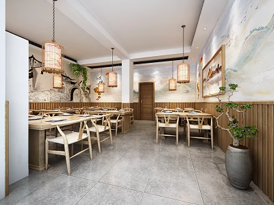 New Chinese Restaurant New Chinese Restaurant Beef Noodles Shop Small Restaurant New Chinese Restaurant 3d model