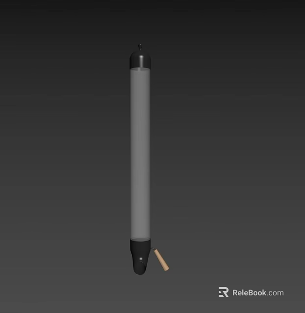 Modern Cylinder Spice Bottle With Gray Body And Black Cap For Kitchen Storage 3d model 