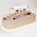 Modern Skincare Display Shelf With Illuminated Multi Layer Design For Products 3d model