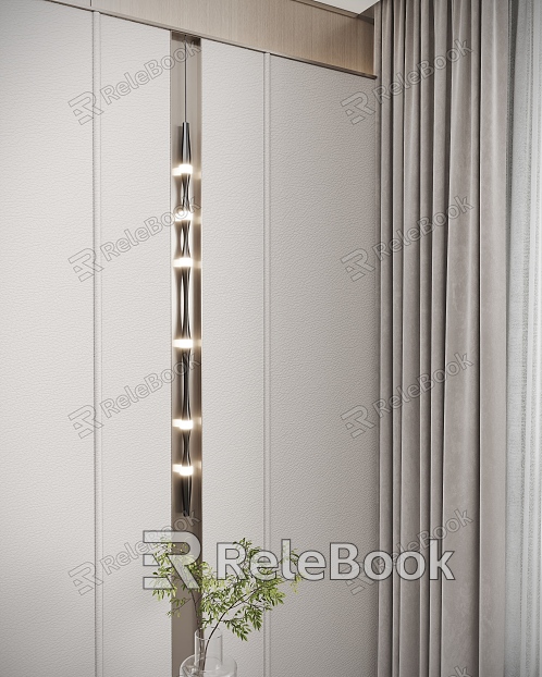 Modern Art Metal Bedside Lamp Metal Chandelier model