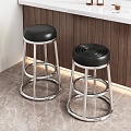 Bar Chair Chair Stool High Stool Bar Chair Iron Chair 3d model