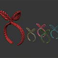Fashionable Bow Headbands with Red Polka Dot and Various Colors Design