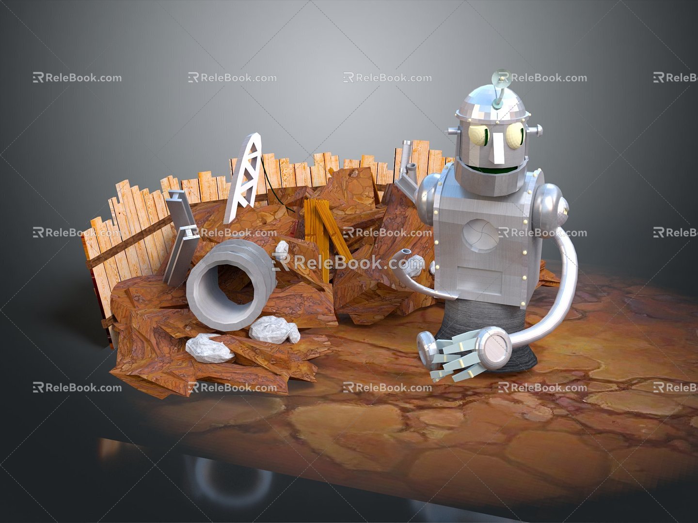 Modern Robot Robot Assistant Small Robot Robot Butler 3d model