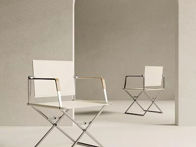 Modern Leisure Chairs With Metal Frame And Light Cushion For Minimalist Indoor Decor 3d model