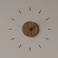 Minimalist Wooden Wall Clock With Circular Dial And Black Hour Markers