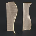 Modern Floor Lamp With Wavy Mesh Design And Soft Illuminated Glow