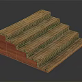 Natural Wooden Stairs Design With Simple Steps And Wood Texture For Home Interior