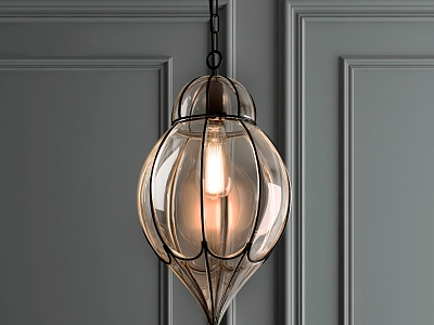 medieval small chandelier lantern chandelier creative chandelier 3d model