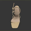 Stylish Gold Tone High Heels with Strappy Ankle Wrap Design for Elegant Evening Wear