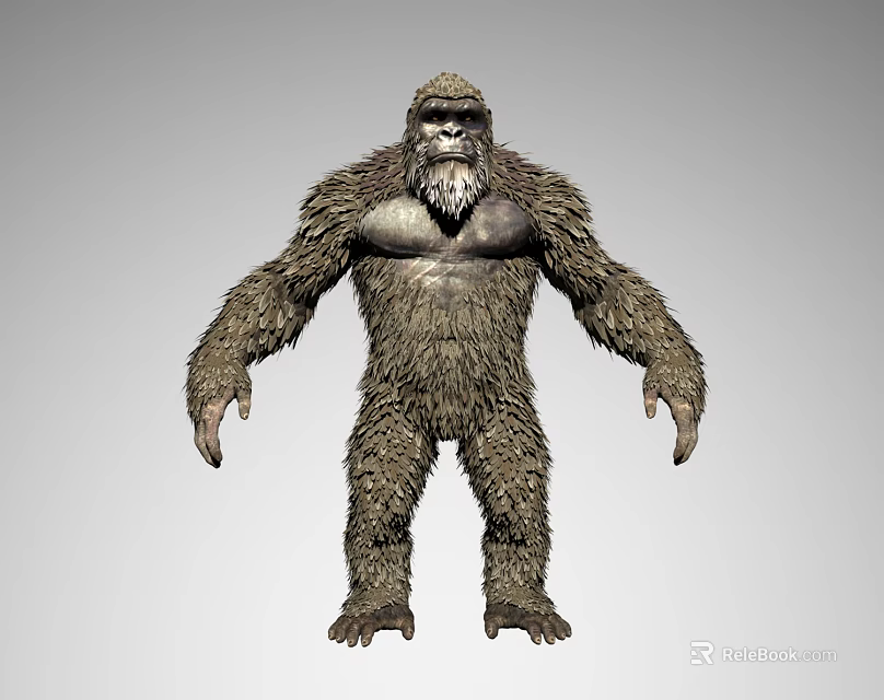 Giant Reptile With Thick Scaly Skin In Standing Posture Lifelike Design 3d model 