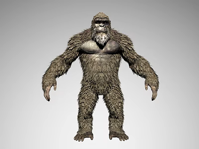 Giant Reptile With Thick Scaly Skin In Standing Posture Lifelike Design 3d model