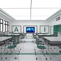 Modern Classroom Virtual Simulation Classroom Computer Classroom Robot Classroom Professional Classroom Maker 3d model