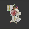 Sturdy Industrial Mechanical Equipment With Circular Component Control Panel And Stand