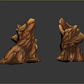 Unique Wooden Stump Decorative Crafts With Natural Texture And Artistic Design