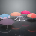 Colorful and Transparent Umbrellas in Assorted Hues for Daily Use
