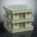 Three Layer Stacked Equipment Storage Units With Sturdy Industrial Design