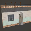 Single story Rural Self-built House Exterior With Multiple Windows Front Door And Decorative Roof Railing