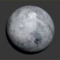 Realistic Moon 3D Model With Gray Blue Surface And Craters Texture