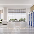 Modern Bank Lobby Interior With Marble Walls Reception Desk Digital Screens And Lighting Design