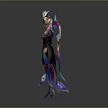 Fantasy Character Design With Mythical Bird Creature Elements And Vibrant Feather Decorations