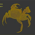 Vibrant Red Clawed Crab With Brown Body And Detailed Exoskeleton Close Up