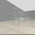 Self Locking Anti Return Cattle Restraint Gate Agricultural Equipment for Livestock Passage