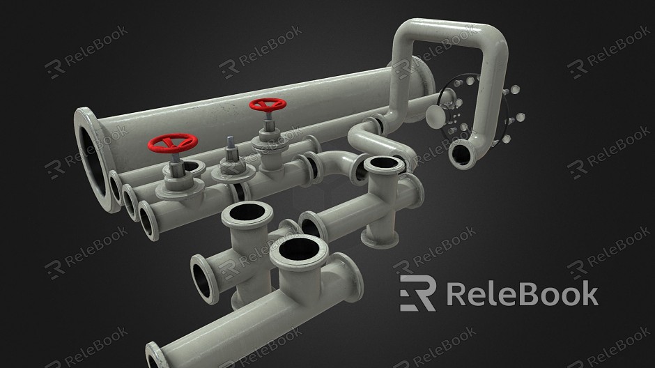 Modern piped pipe group water pipe model