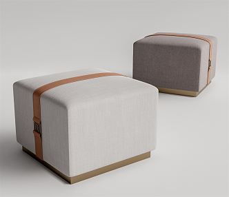 Modern Sofa Stool Low Stool Low Stamp 3d model