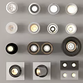 Modern Recessed Downlights And Spotlights With Various Styles And Colors For Home Lighting