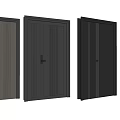 Modern Security Doors With Various Panel Designs And Textures For Home Safety 3d model