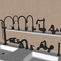 French faucet basin faucet sink faucet vegetable basin faucet sink faucet 3d model