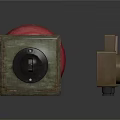 Safety Control Devices Including Red Alarm Knob Switch And Button Panel