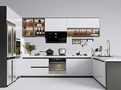 Modern Cabinet Kitchen Cabinet Countertop 3d model