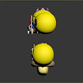 Expression package WeChat expression package cartoon expression cartoon face emoticon Yan text 3d model