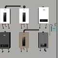 Household Water Heaters With Various Colors And Wall Mounted Designs